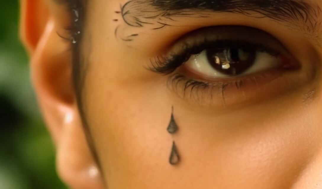 Upside down teardrop tattoo meaning