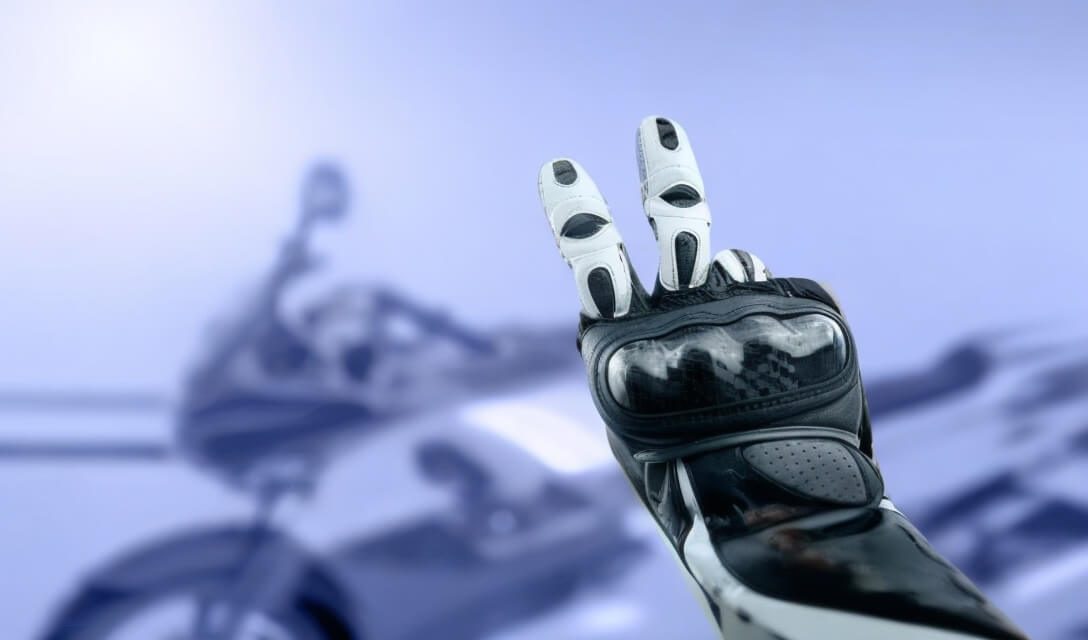 bikers wave
