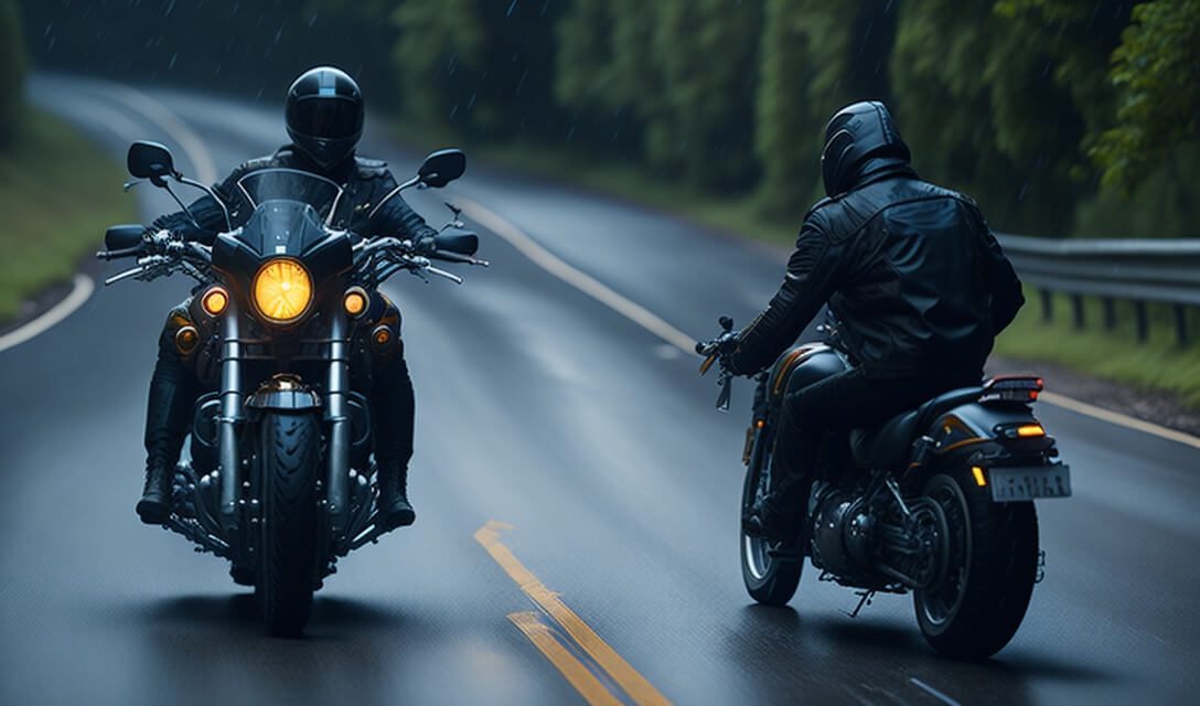 bikers wave